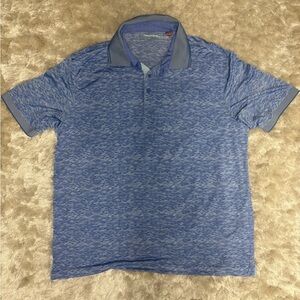 Men's Blue Wave Performance Golf Polo Shirt-Large-Excellent condition
